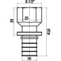 Переходник Stout SFA 0019 16xG 1/2, аксиальный, с накидной гайкой