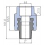 Переходник Ekoplastik 63x2 наружная резьба